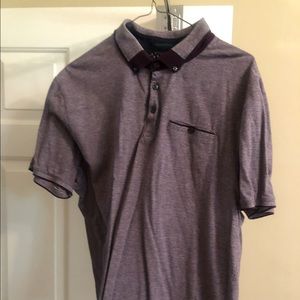 Men’s Ted Baker London sz 7 wine button down polo